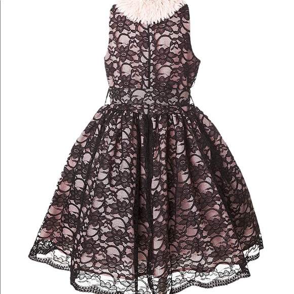 MADEMOISELLE CHARLOTTE*Bl. & Pink Lace Dress $389 - Picture 3 of 5